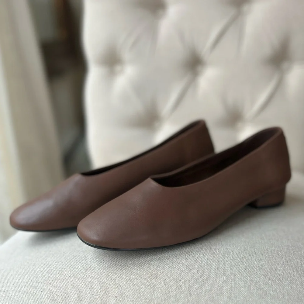 JEFFREY CAMPBELL Women's Trustee Round Toe Flats Light Brown Slip-On Shoes Sz 9 - Picture 7 of 13